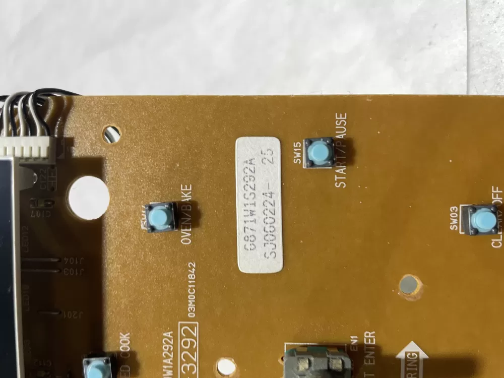 LG 6871W1S292A 6870W1A292A Microwave Oven Control Board AZ112360 | Wm529