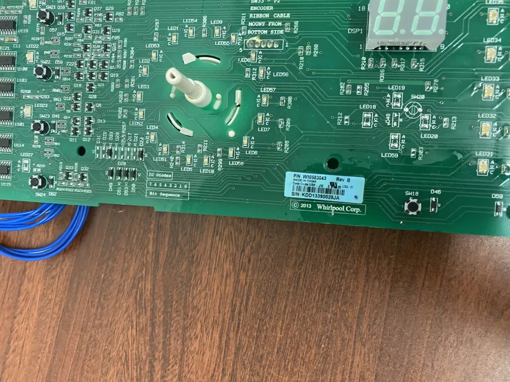 Whirlpool Kenmore W10583043 Washer Control Board Interface AZ41325 | BK1719