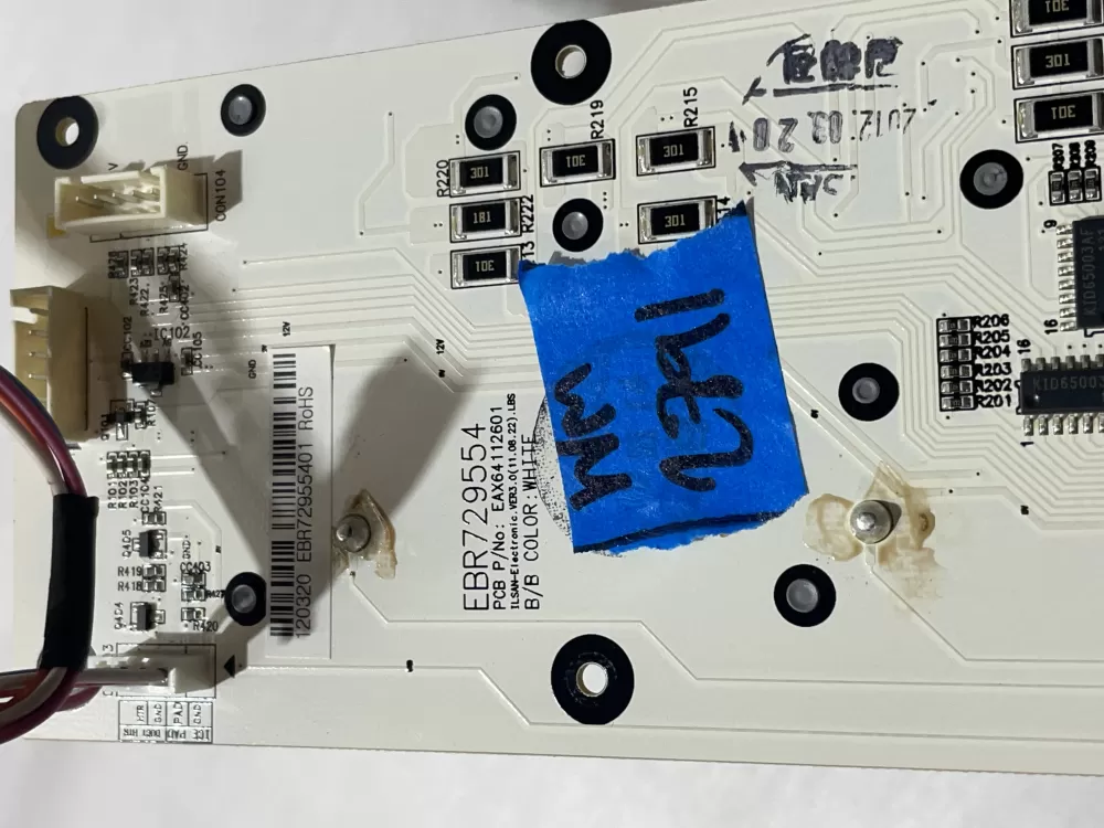 LG EBR72955401 Refrigerator Control Board AZ199778 | Wm2791