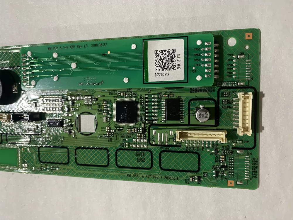 Samsung DC92-02394A Washer Display Control Board AZ193356 | BK2166