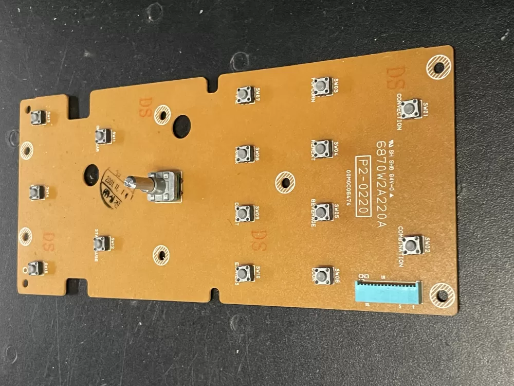 GE 6870W2A220A Microwave Control Board Key Panel