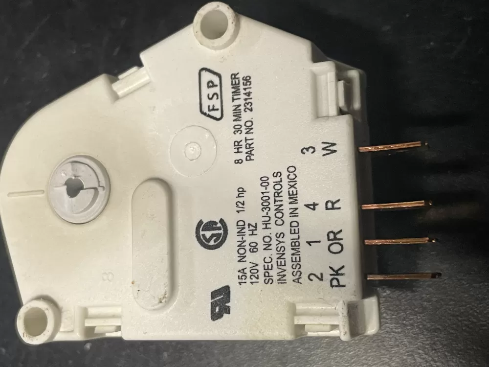 Whirlpool Amana Roper AP6007234 2314156 Refrigerator Defrost Timer AZ11533 | 578