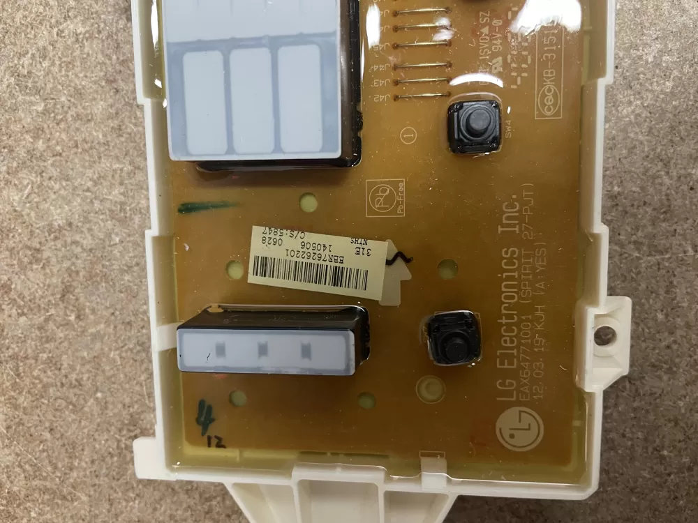 LG EBR76262201 EBR75446006 Washer Control Board AZ23930 | KM1055