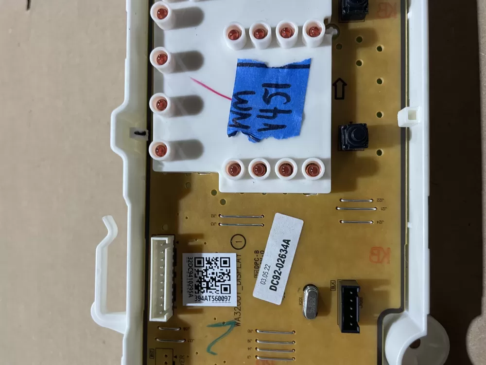 Samsung Dryer Control Board Panel Dc97-18718k AZ85228 | Wmv451