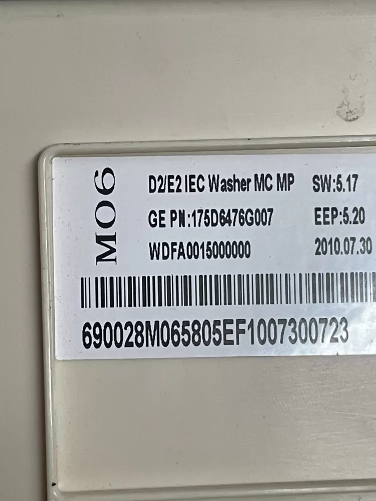 GE 175D6476G007 WH12X10483 AP4981001 Washer Control Board AZ10094 | WMV5