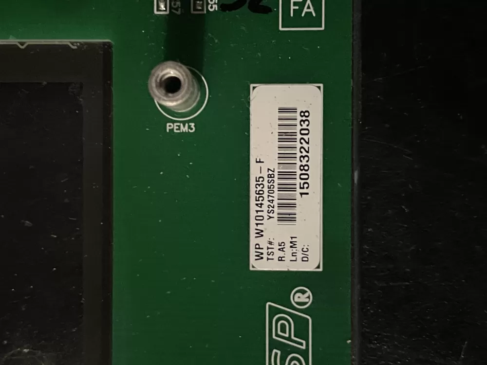 Whirlpool W10145635 Screen Glass Control AZ38234 | Wm513