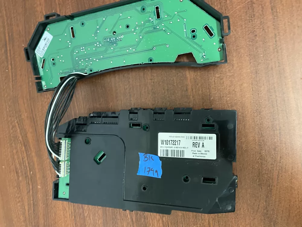 WHIRLPOOL DRYER CONTROL PANEL PART # W10153650 W10294709 AZ49110 | BK1799