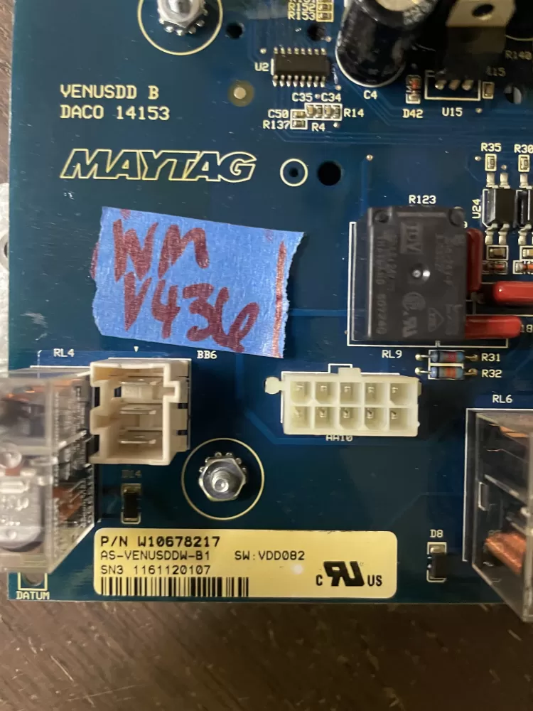 Whirlpool Maytag W10678217 W10678221 Dryer Control Board AZ44472 | Wmv436