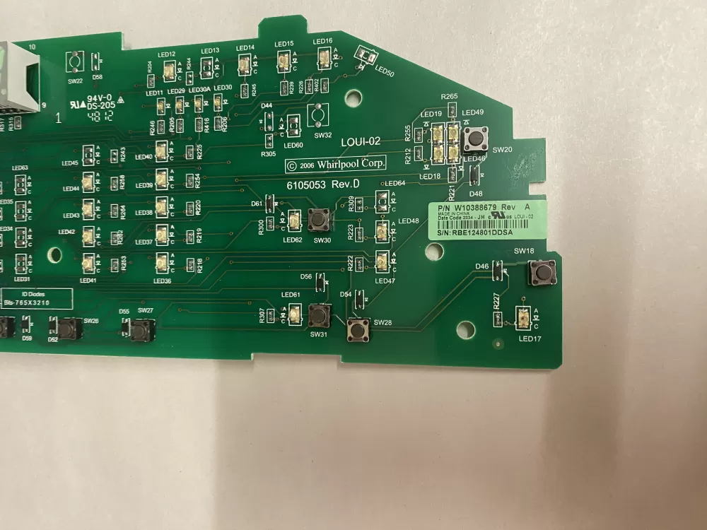 Whirlpool W10388679 W10388675 Dryer Control Board AZ210606 | BK1712