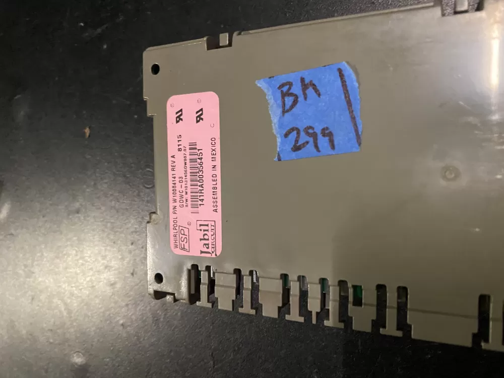 Kenmore KitchenAid W10084141 Dishwasher Control Board AZ27924 | BK299