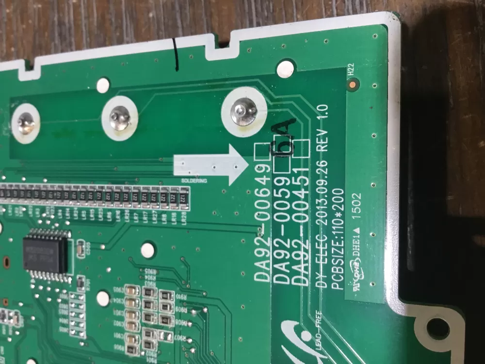 Samsung DA92-00596A Refrigerator Dispenser Control Board AZ52503 | NR1839