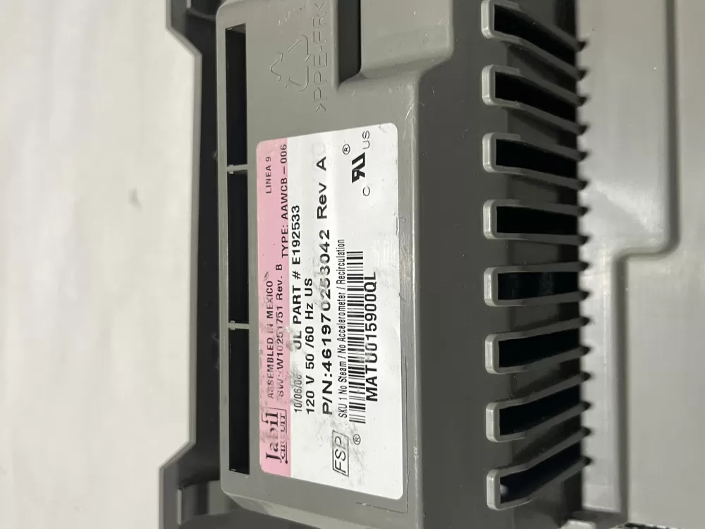 Whirlpool Maytag 461970253042 006 Washer AAWCB Control Board AZ121733 | Wmv706
