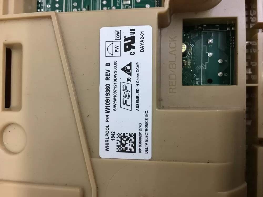 Whirlpool W10919360 W11087226 Dishwasher Control Board AZ34366 | NR1699