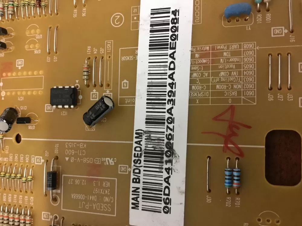 Samsung DA41-00670A Refrigerator Main Control Board PCB AZ54871 | NR1920