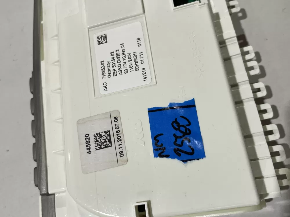 ASKO 715952-02 8801282 Dishwasher Control Board AZ166209 | Wm2563