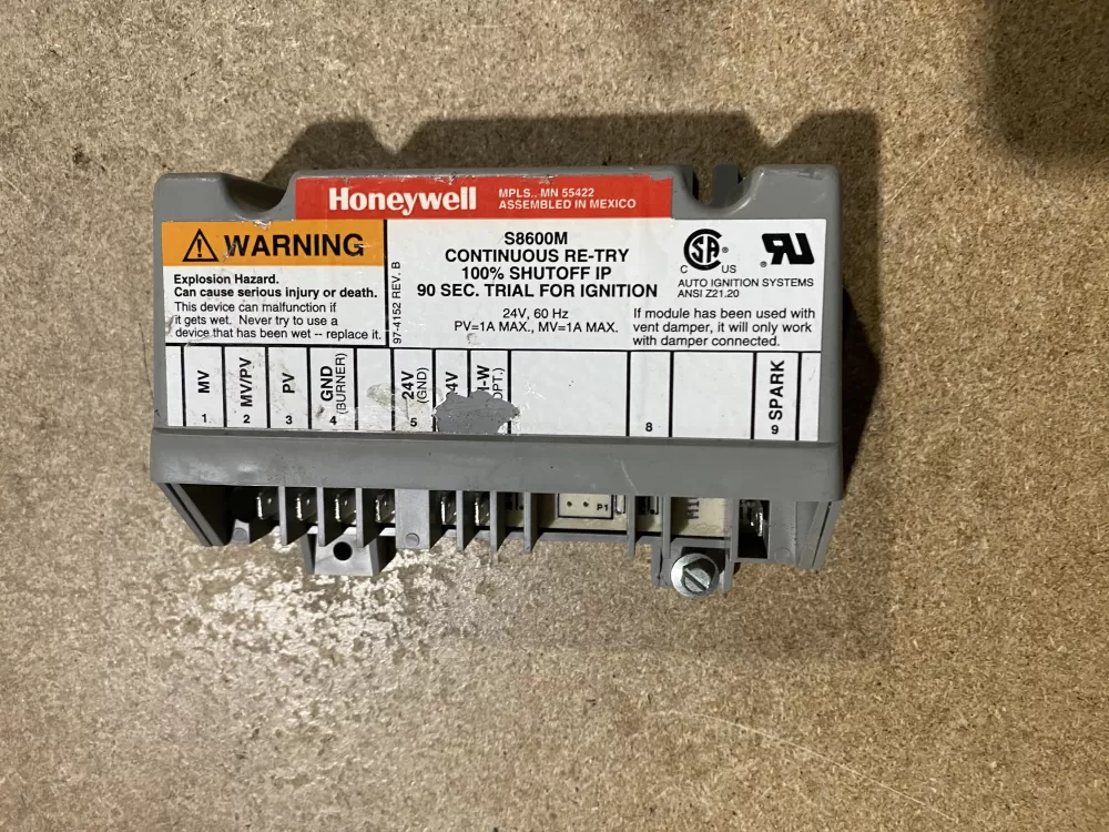  S8600M1021 Furnace Control Board Honeywell Module Pilot AZ73134 | BK810