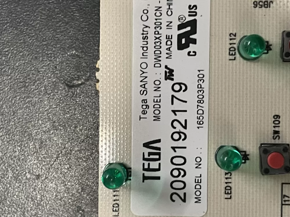 GE 165D7803P301 Dishwasher Control Board AZ20292 | WM1037
