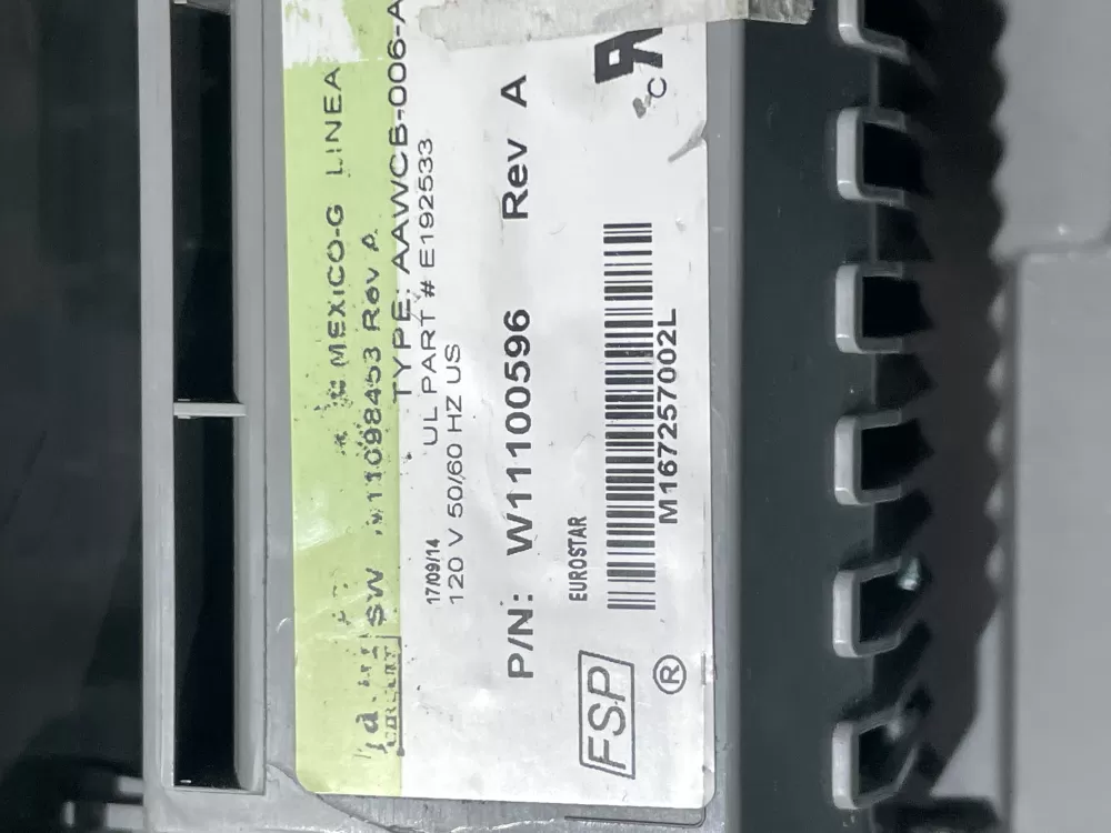 Kenmore Whirlpool W11401697 W11100596 Washer Control Board CCU AZ195189 | Wmv516