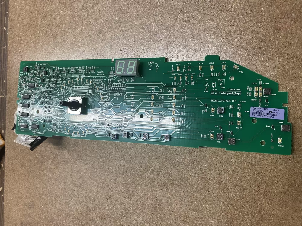 Whirlpool W10566878 Washer User Interface Control Board