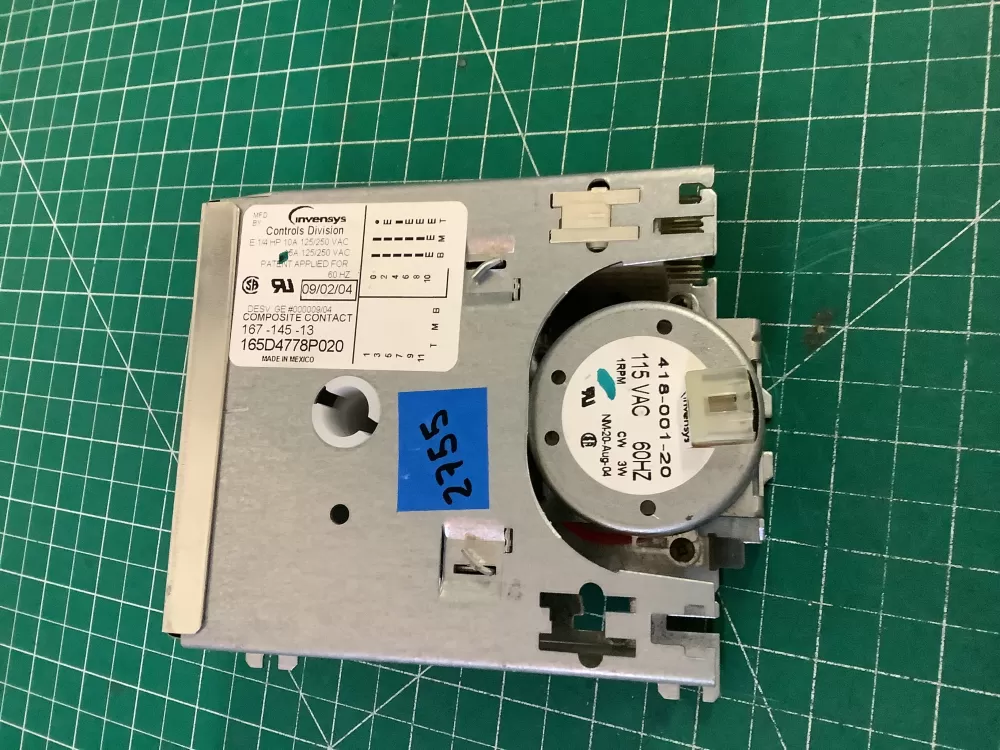 GE General Electric 165D4778P020 Dishwasher Timer AZ199957 | NR2755