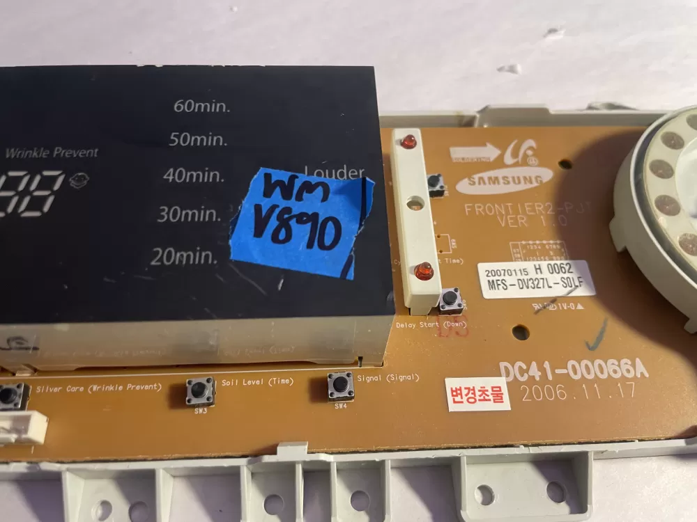 Samsung dryer control board AZ196948 | Wmv890