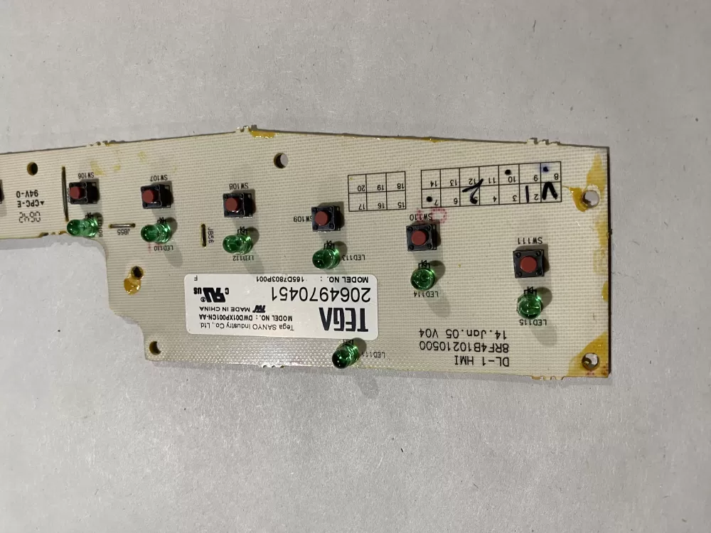 GE 165D7803P001 WD21X10378 Dishwasher Control Board AZ157590 | BK1779