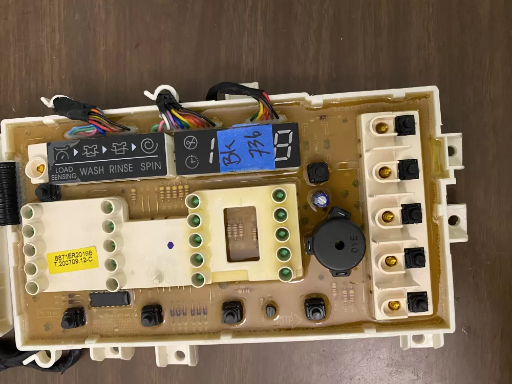 LG 6870EC9230A 6871ER2019B Washer Control Board AZ102398 | BK736