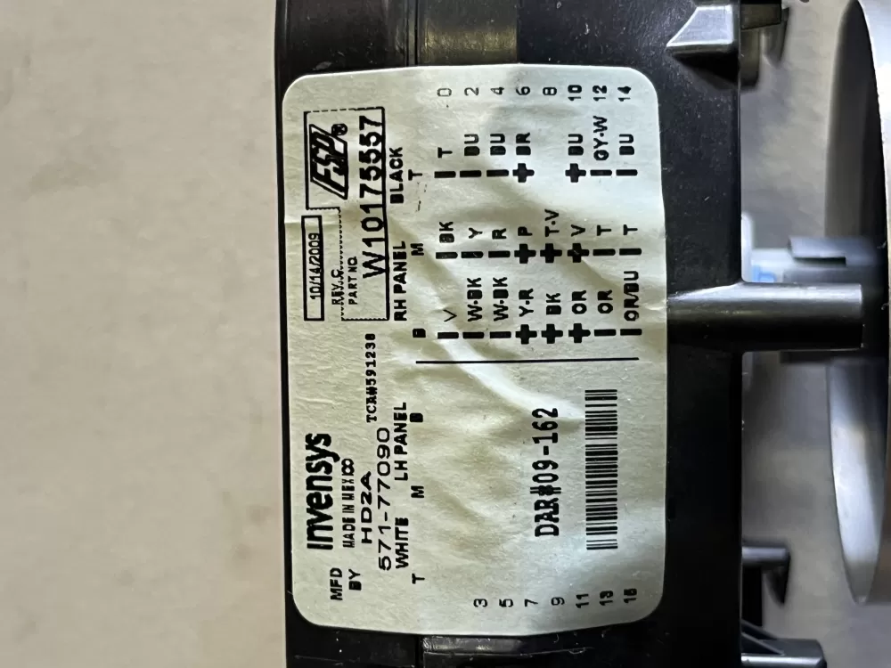 Maytag AP6016311 W10175557 WPW10175557 Washer Timer AZ43852 | 1754