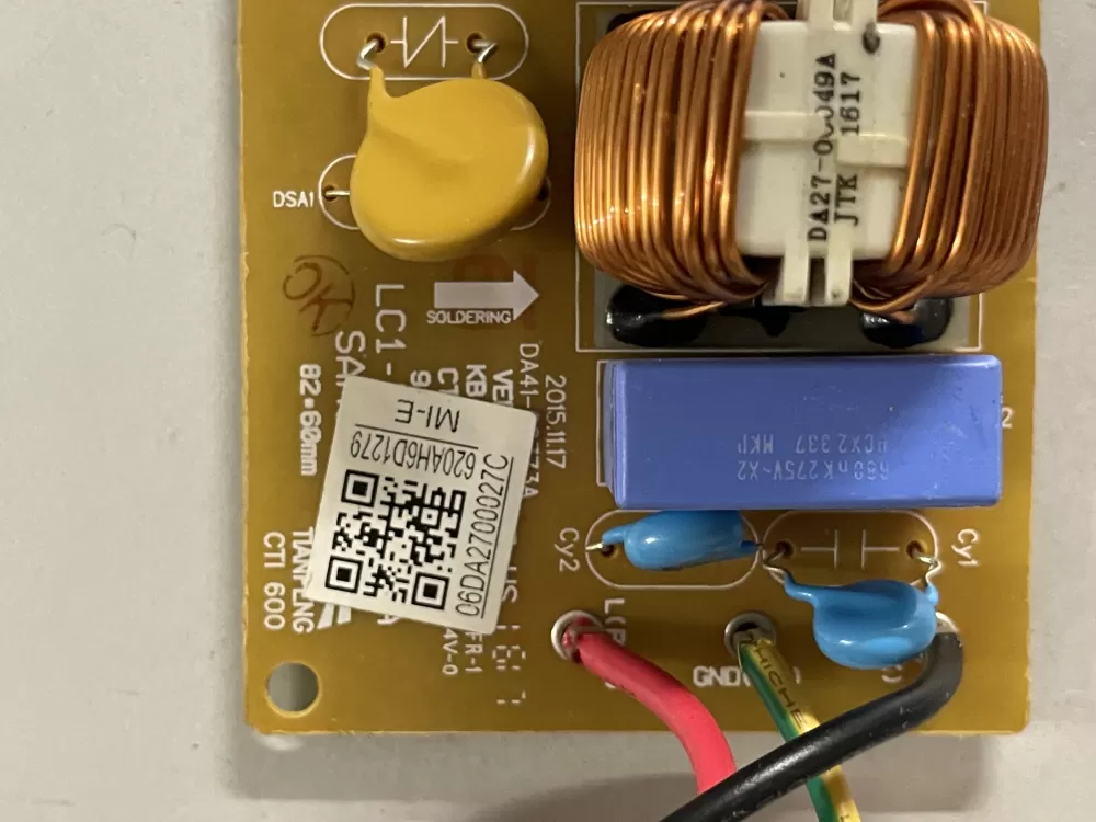 Samsung DA27-0002 Refrigerator Control Board Noise Filter AZ143871 | KM2404