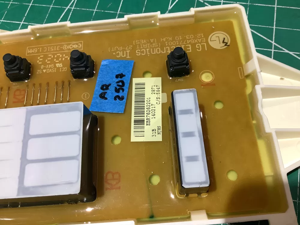 LG EBR76262201 EBR75446006 Washer Control Board AZ185310 | AR2507