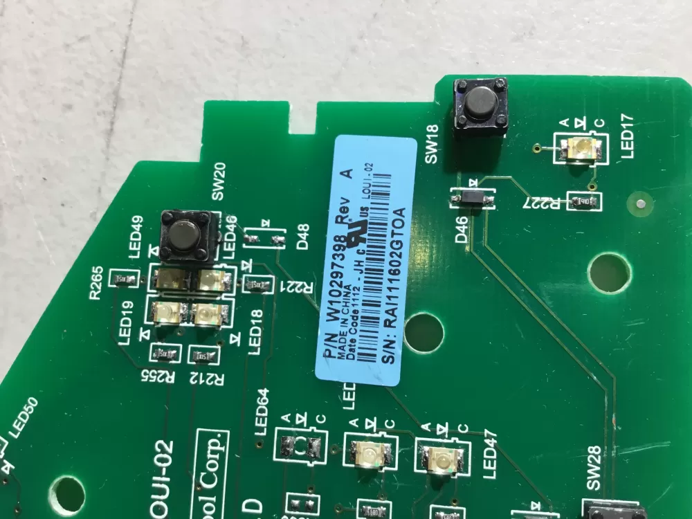 Whirlpool W10298622 W10297398 Washer Control Board AZ44181 | NRV429
