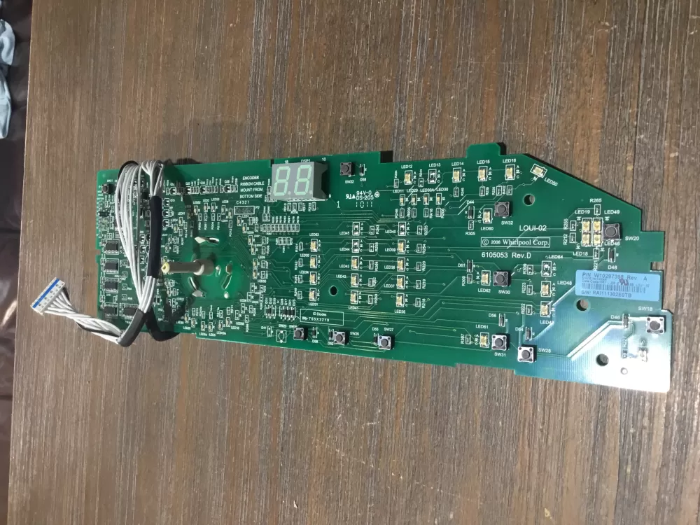 Whirlpool W10298622 W10297398 Washer Control Board
