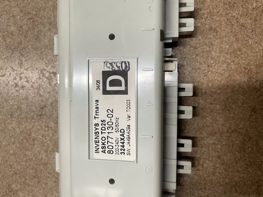 asko TD25 8077130-02 3244XAD Control board AZ5876 | KMV311