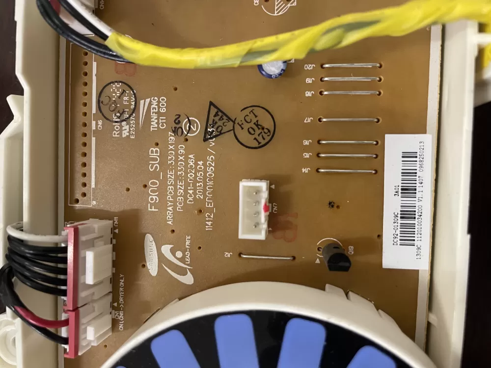 Samsung DC92 01309C DC9201309C Dryer Control Board AZ46939 | KMV105