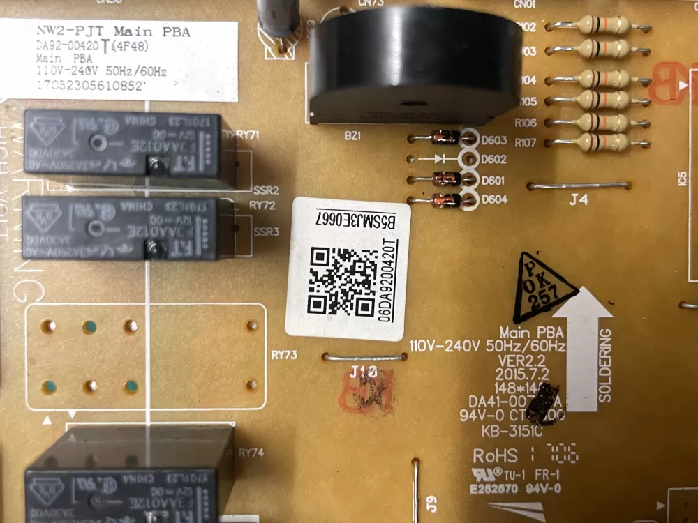 Samsung DA92-00420T DA9200420T Refrigerator Control Board