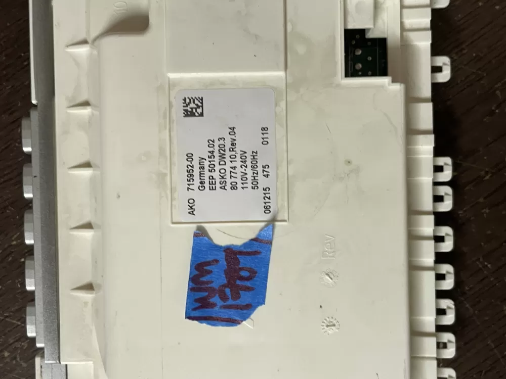 OEM Asko Viking Dishwasher DW20.3 main control board 445820  AZ48623 | Wm1789