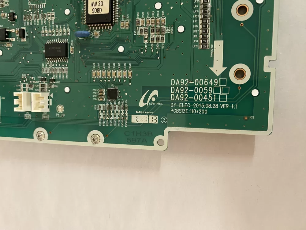 Samsung DA92 00649A Refrigerator Control Board Dispenser AZ199473 | BK2787