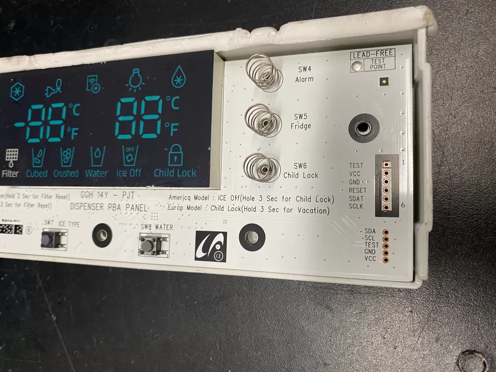 Samsung DA97 11879K Refrigerator Control Board Dispenser AZ16128 | BK789