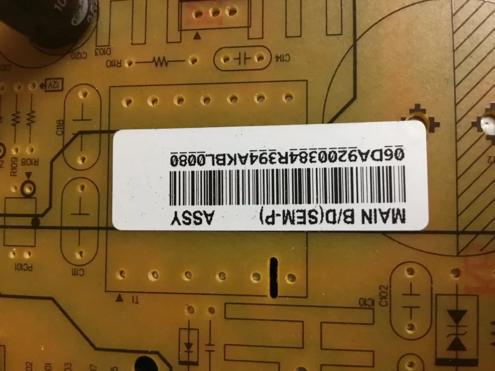 Samsung DA92 00384R Refrigerator Control Board AZ13538 | NR552