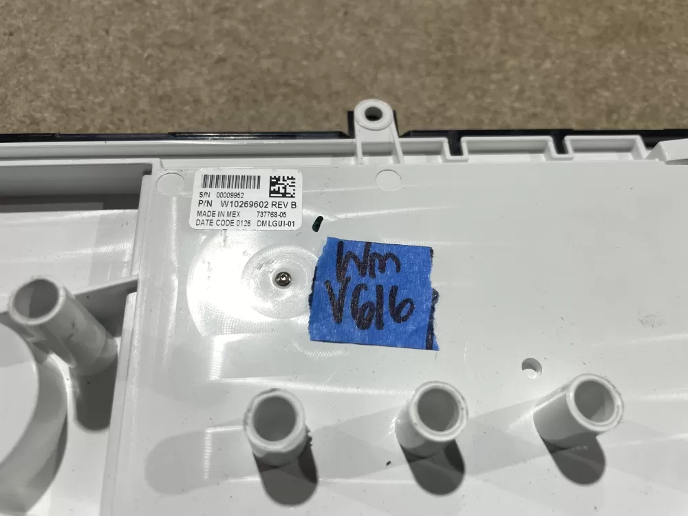 Whirlpool WPW10269602 Washer Control Board Interface AZ75543 | Wmv616