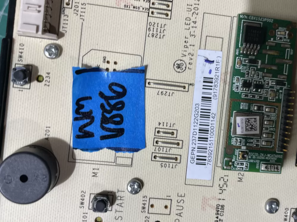 GE 237D1122G203 Washer Control Board AZ196330 | Wmv886