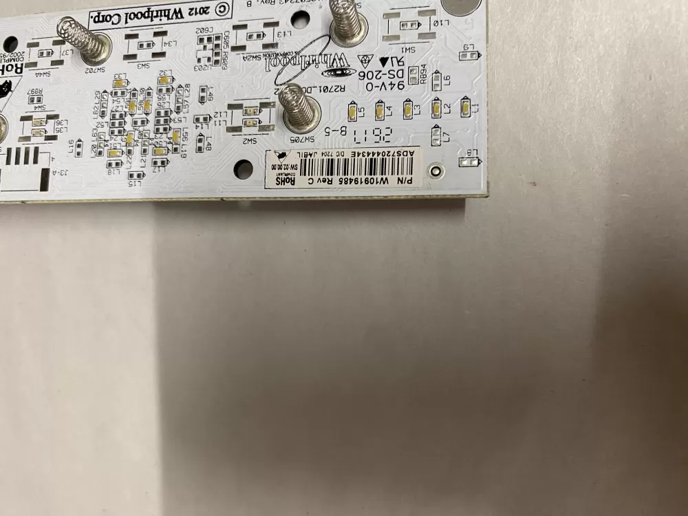 Whirlpool W10919485 Refrigerator Control Board AZ206976 | BK2220