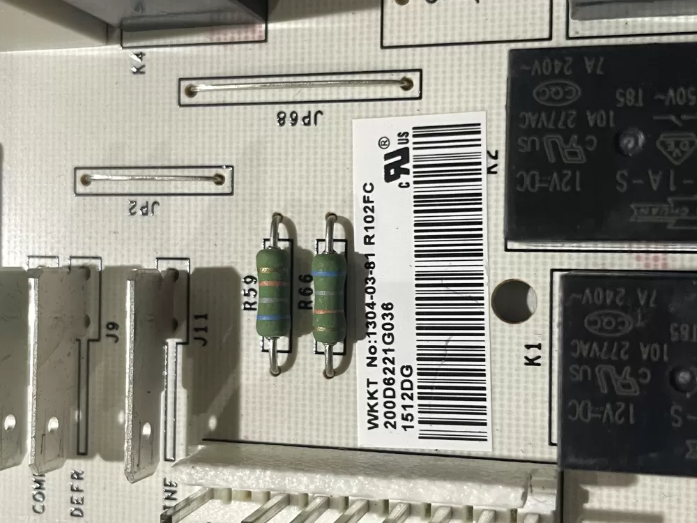 GE EBX1110P002 200D6221G036 Refrigerator Control Board AZ201212 | Wm2449