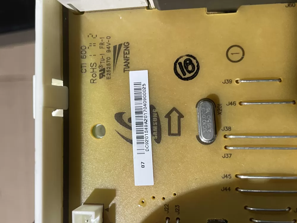 Samsung DC92 01849A Washer Control Board AZ88671 | Wmv205