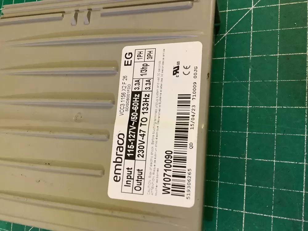 Whirlpool  Maytag  KitchenAid  Kenmore W10710090 W11087200 PS12070625 Refrigerator Control Board Inverter