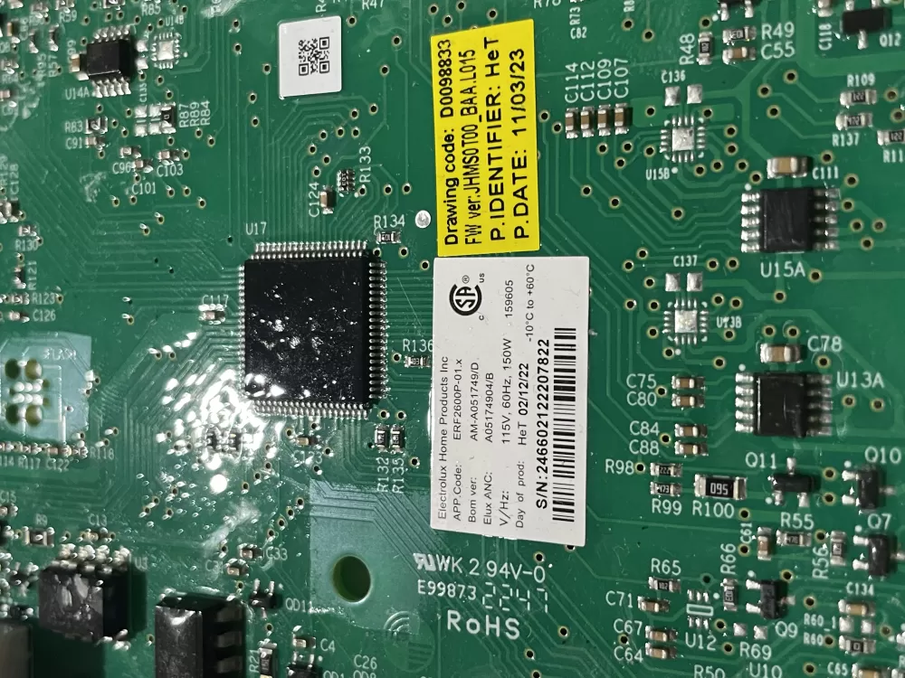 Frigidaire ERF2600P-01 A05174904 Refrigerator Control Board AZ200678 | Wm284