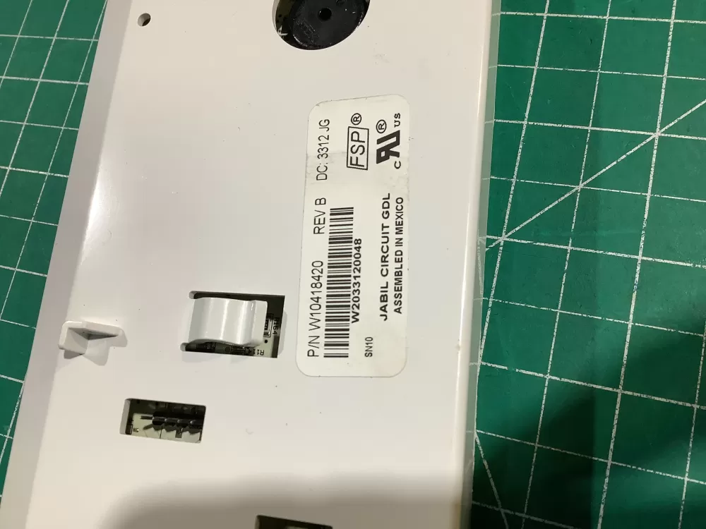 Whirlpool Wpw10418420 Refrigerator Control Board Interface AZ146609 | NR2452