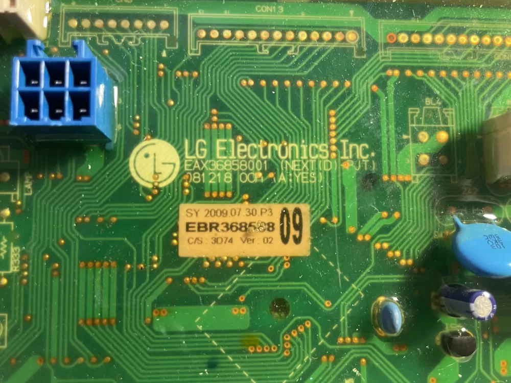 LG EBR36858809 EAX36858003 Dryer Control Board AZ196896 | Wmv887