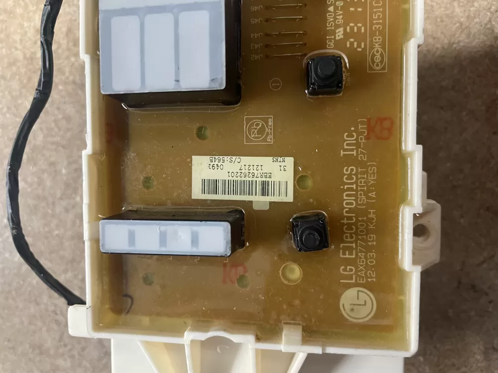 LG EBR76262201 EBR75446006 PS7793226 Washer Board AZ16294 | KMV248