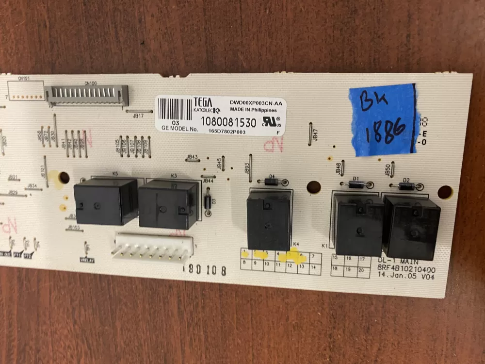 GE 165D7802P003 Dishwasher Control Board AZ53975 | BK1886